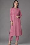 2 Piece V-Neck Buttoned Kurta Pants