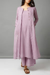3 Piece Long Jacket with Camisole & Trouser