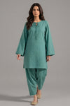 2 Piece Round Tie-Neck Kurta Shalwar