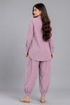 2 Piece Button-Down Shirt & Gathered Trouser
