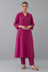 2 Piece V-Neck A-Line Kurta Trouser