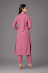 2 Piece V-Neck Buttoned Kurta Pants