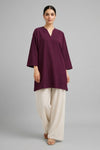 2 Piece Relaxed Fit Kurta with Wide Leg Pants
