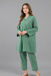 2Piece Embroidered V-Neck Kurta Trouser