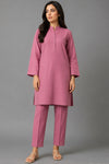 2 Piece Band Collar Kurta & Straight Trouser
