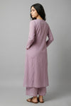 3 Piece Long Jacket with Camisole & Trouser