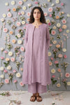 3 Piece Long Jacket with Camisole & Trouser