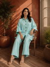 Aqua 2-Piece Loose-Fit Co-Ord Set