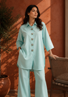 Aqua 2-Piece Loose-Fit Co-Ord Set