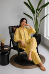 Butter Yellow 2-Piece Embroidered Kurta Set