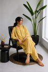 Butter Yellow 2-Piece Embroidered Kurta Set
