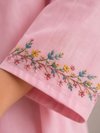 Pastel Pink 2-Piece Floral Embroidered Co-ord Set