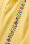 Butter Yellow 2-Piece Embroidered Kurta Set