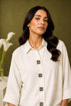 Ivory Ease 2-Piece Collared Co-Ord Set