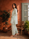 Mint Green 2-Piece Embroidered Kurti & Shalwar Set