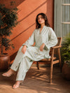 Mint Green 2-Piece Embroidered Kurti & Shalwar Set