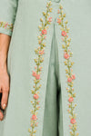 Pastel Mint 2-Piece Collared Floral Border Co-Ord Set